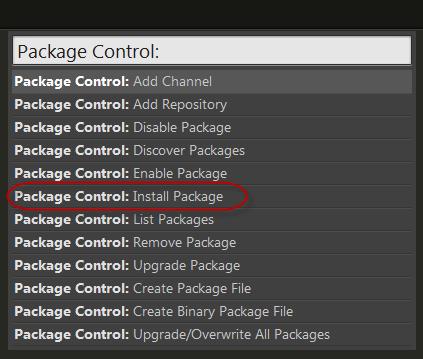 Sublime text 3 中Package Control 的安装与使用方法