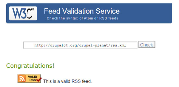 Drupal Planet 订阅源验证通过