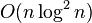 O(n\log^2 n)