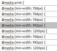 运用@media实现网页自适应中的几个关键分辨率