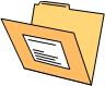 Illustration showing a generic, empty file-folder