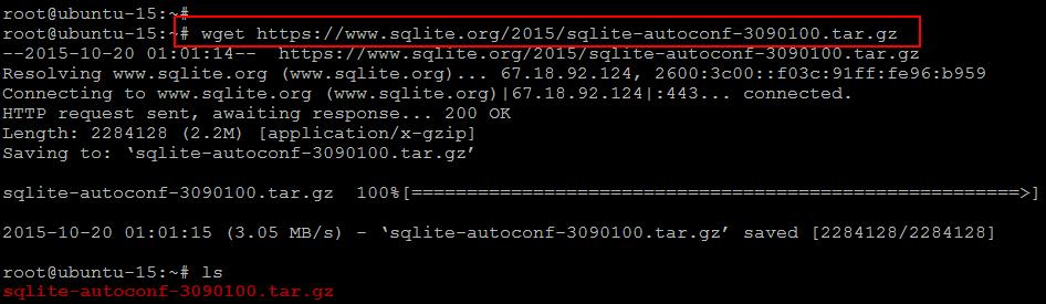 wget SQLite