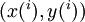 \textstyle (x(^ i),y(^ i))