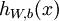 \textstyle h_{W,b}(x)