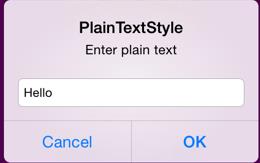 Text Input Alert