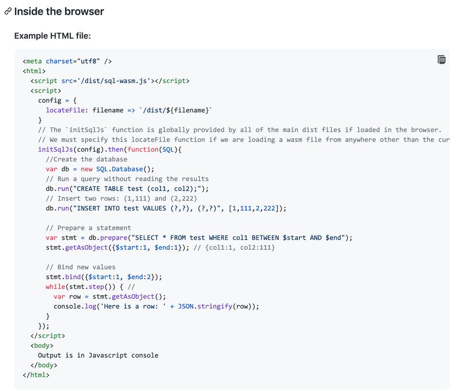 前端直接操作 SQLite 的开源库推荐