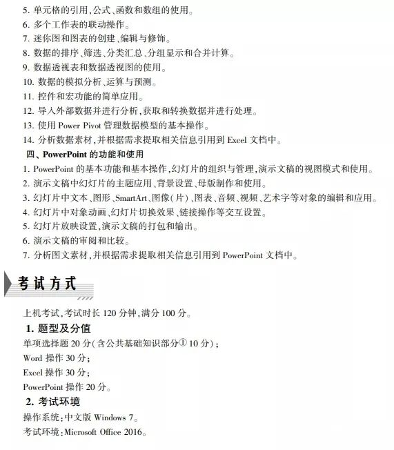 【考试大纲】计算机C++、Java语言程序设计、MS office、WPS Office