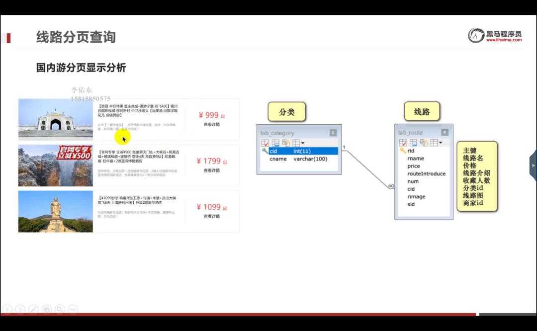 黑马旅游网：用户登录，导航条，线路分页——Java就业班day47