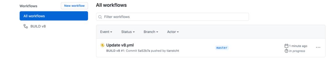 工欲善其事：Github Action 极简搭建 v8 环境