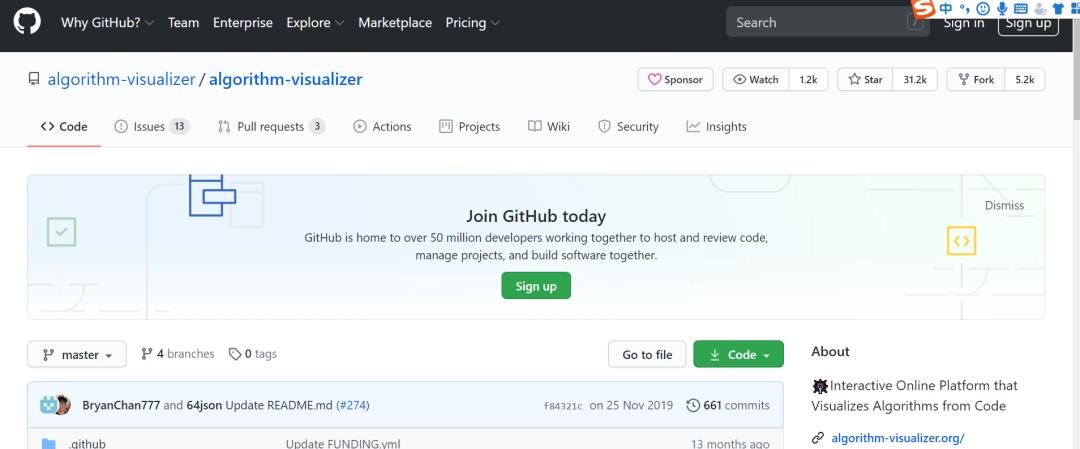 一个可视化学算法的好工具，GitHub 标星31.2k+