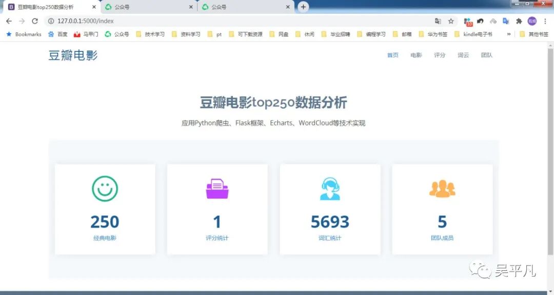6-3，豆瓣电影top250flask可视化