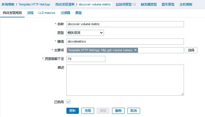 使用ZABBIX5 HTTPAGENT采集NETAPP存储卷性能数据