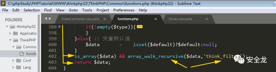 代码审计 | ThinkPHP3.2.x框架SQL注⼊