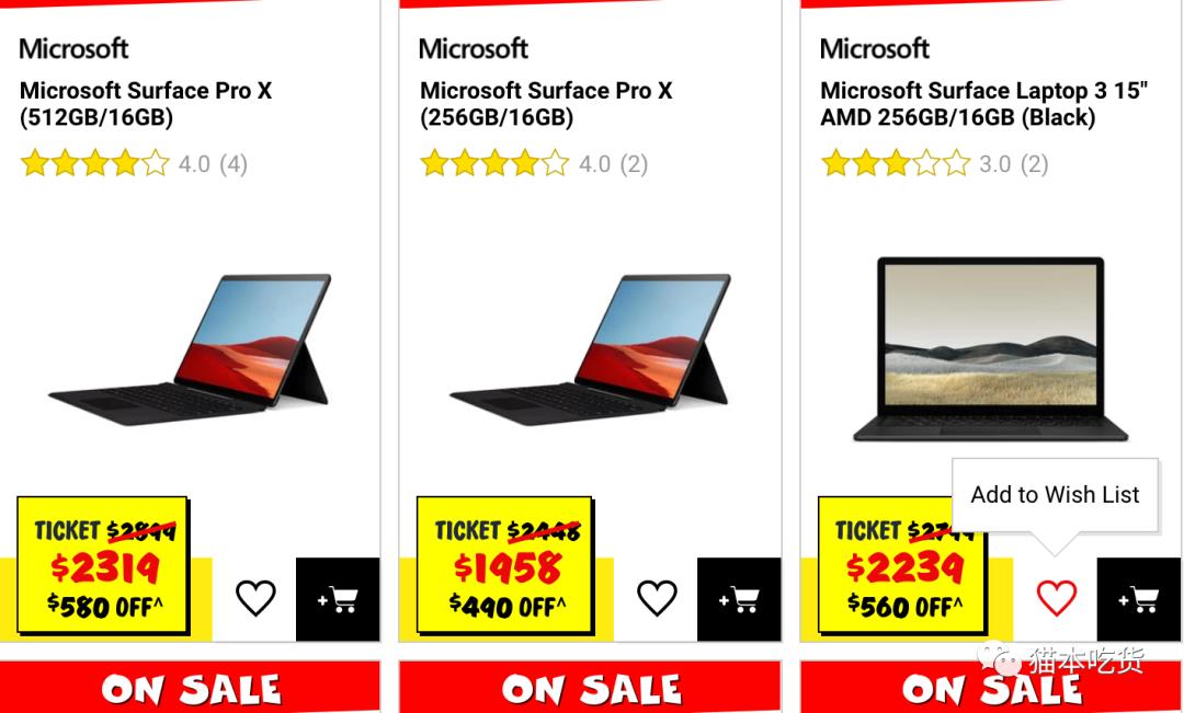 JB Hi-Fi Microsoft Surface 系列笔记本电脑8折！最高省$750!