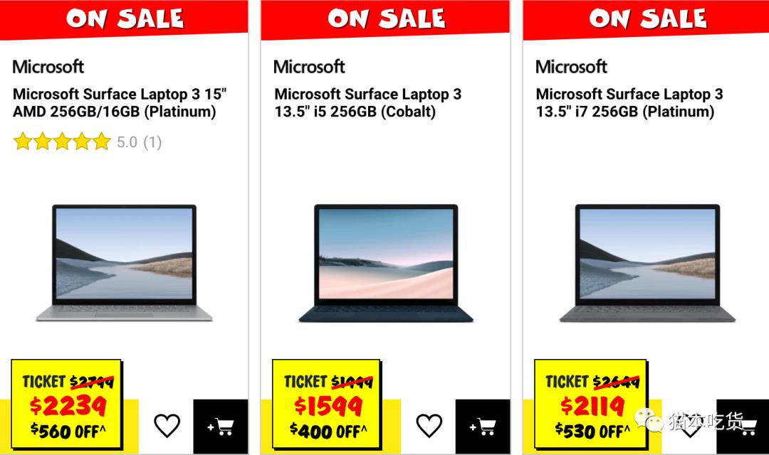 JB Hi-Fi Microsoft Surface 系列笔记本电脑8折！最高省$750!