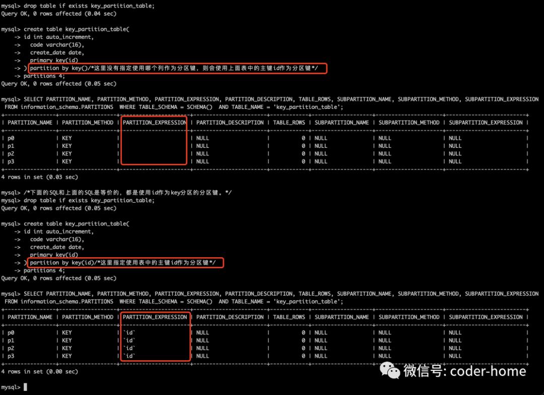 MySQL中的分区表