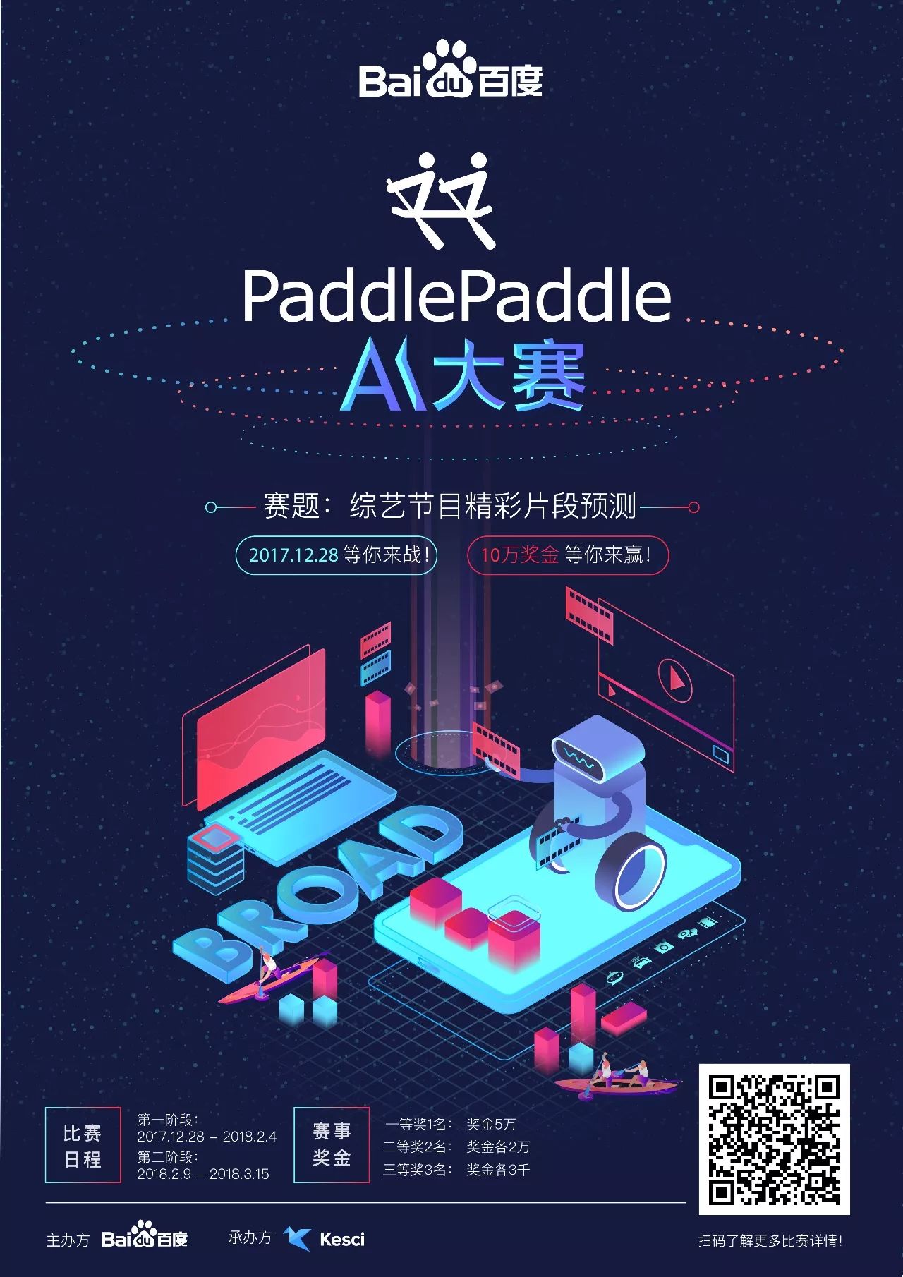 百度×科赛 PaddlePaddle AI 大赛开赛啦