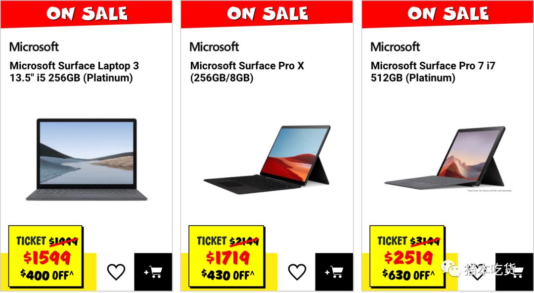 JB Hi-Fi Microsoft Surface 系列笔记本电脑8折！最高省$750!