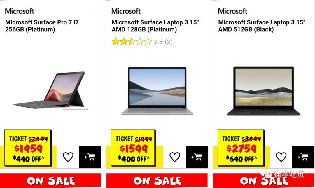 JB Hi-Fi Microsoft Surface 系列笔记本电脑8折！最高省$750!