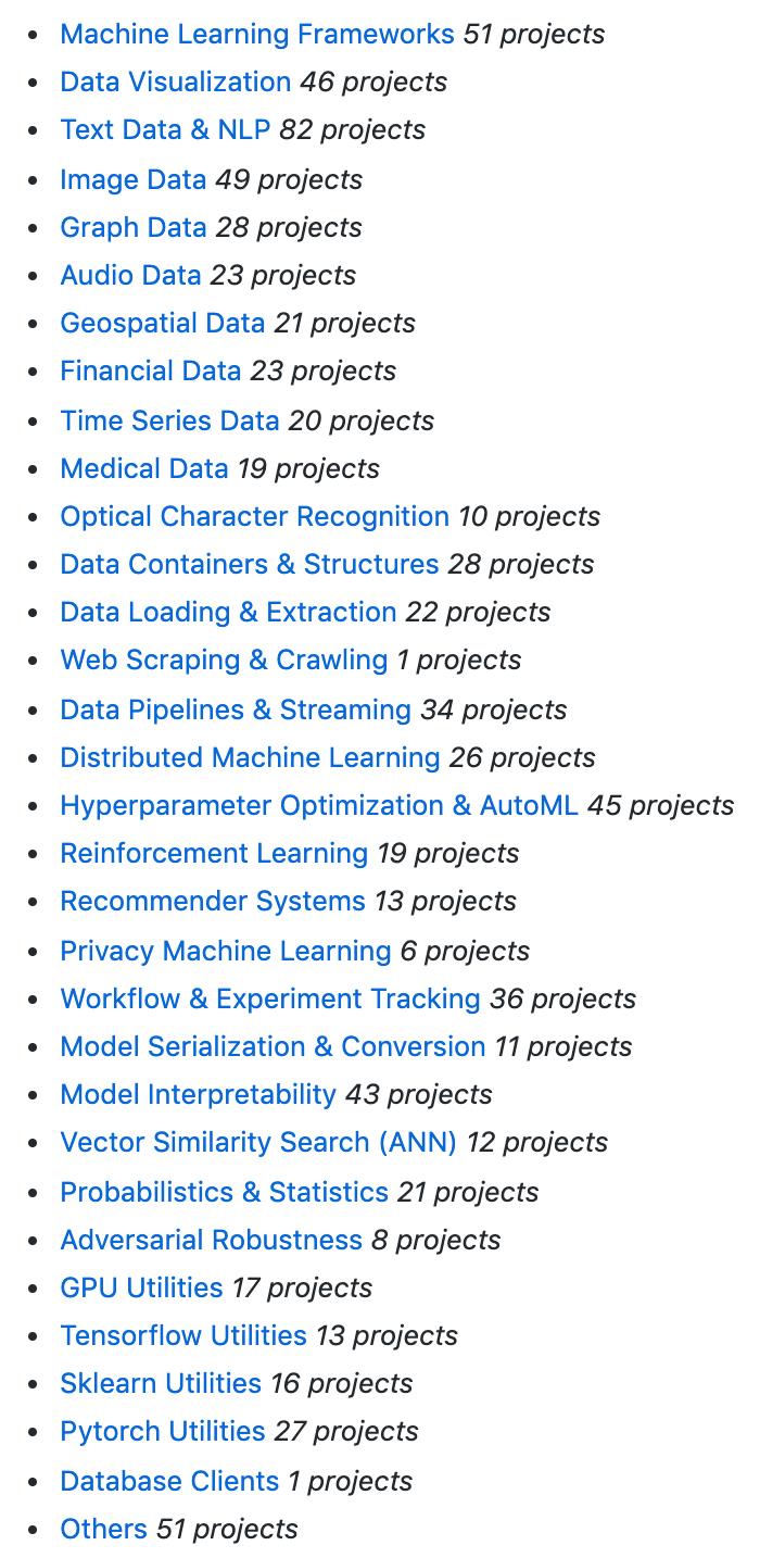 机器学习没有合适项目？送你840个ML Python库！