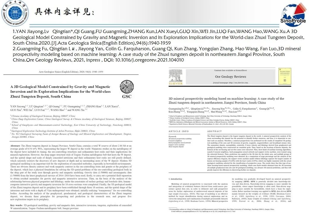 严加永-基于重磁约束三维地质建模和机器学习的成矿预测试验