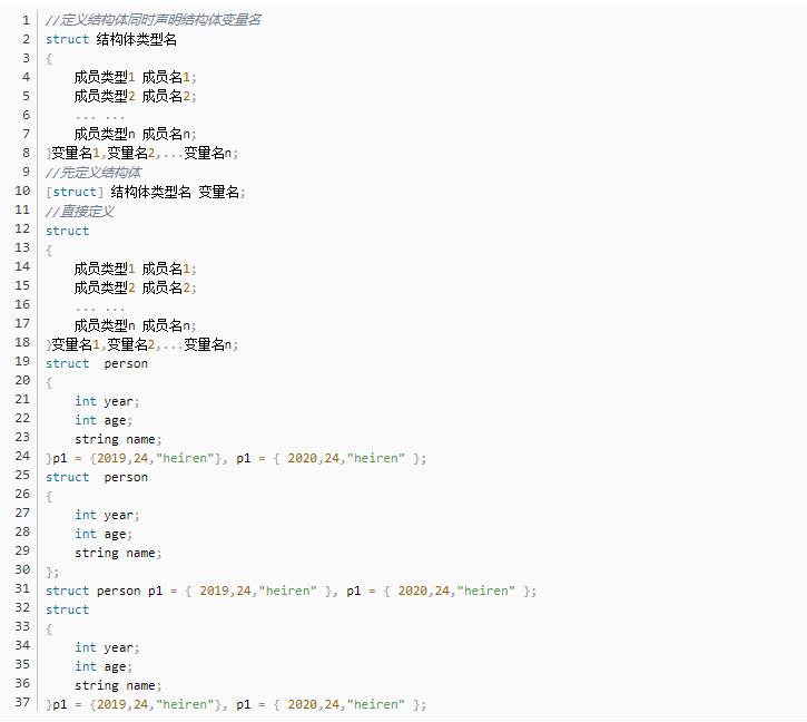 C++ 介绍（八）——自定义数据类型