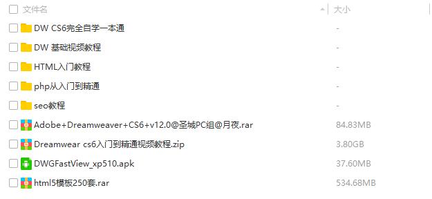 【教程】DW CS6+网页制作（HTML5+PHP）+网站优化（SEO）