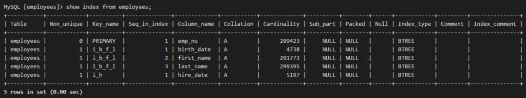 MySQL 索引知识点总结