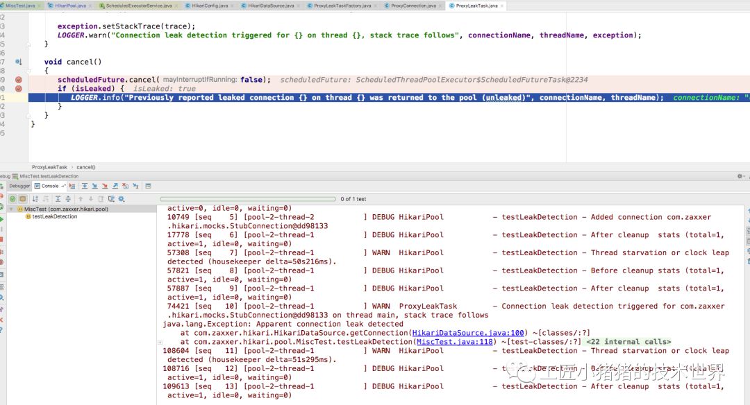 HikariCP 源码分析之 leakDetectionThreshold 及实战解决 Spark/Scala 连接池泄漏