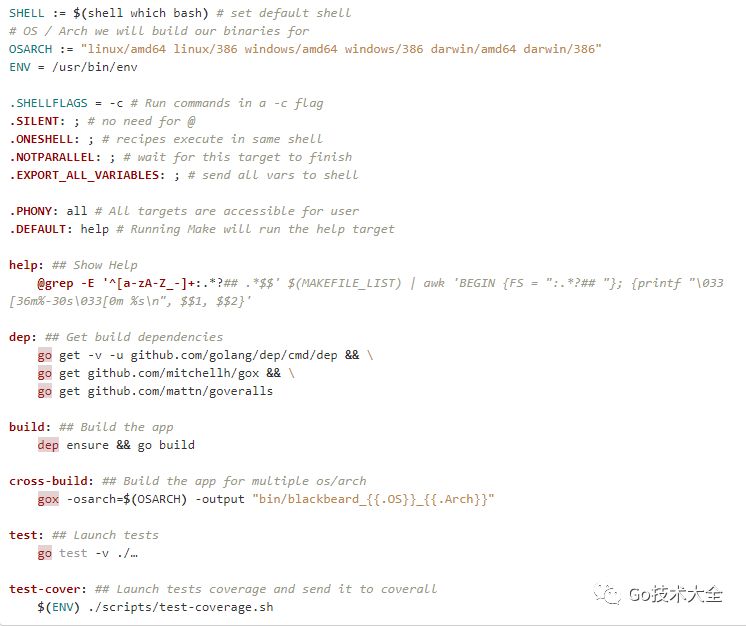 每天进步一点点:为Go语言代码编写CI/CD工具的Makefile