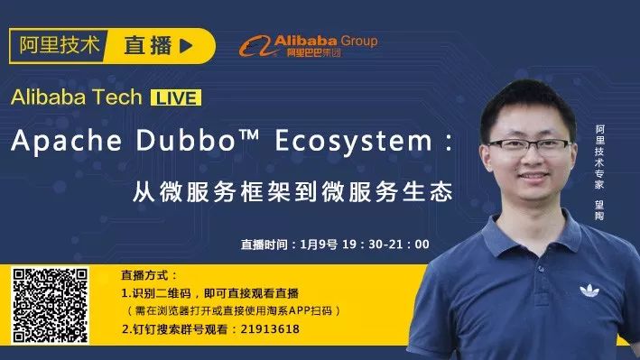 首次直播揭秘 Dubbo Ecosystem：从微服务框架到微服务生态