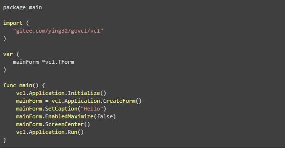 GoVCL —— Go 语言开发的 UI 组件库 | 软件推介