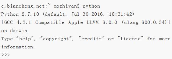 Mac OS安装Python环境介绍