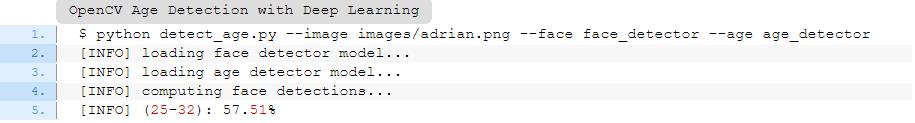 用OpenCV,深度学习和Python进行年龄识别
