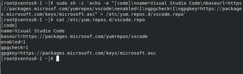 如何在centos8安装Visual Studio Code