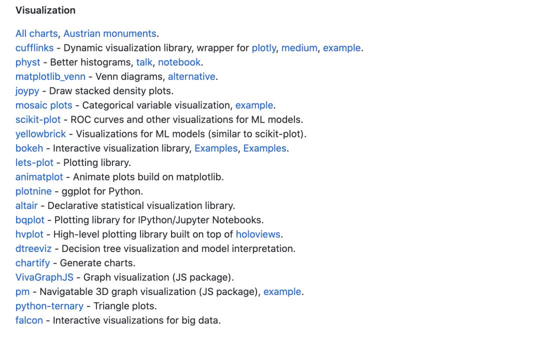 【资源】机器学习、Python、可视化，GitHub精选列表大集合