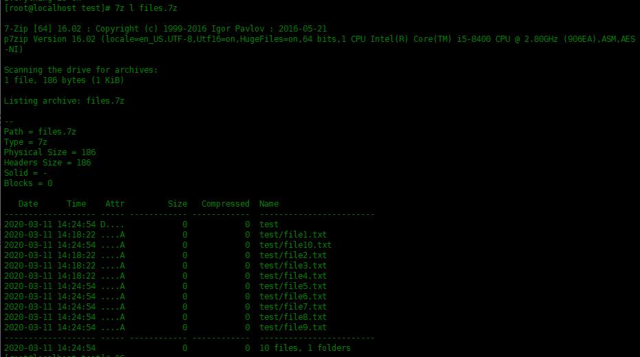 教你Centos7中使用7zip压缩工具