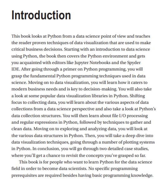 【实用书】Python数据分析与可视化，390页pdf，分析数据以创建BI系统的可视化