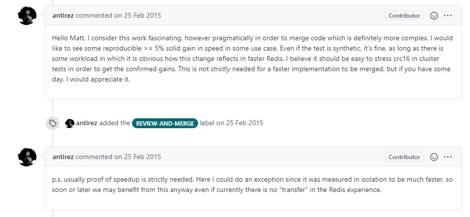 Redis 作者 Antirez 与 Contributor Mattsta 之间关于 CRC 的 Battle！
