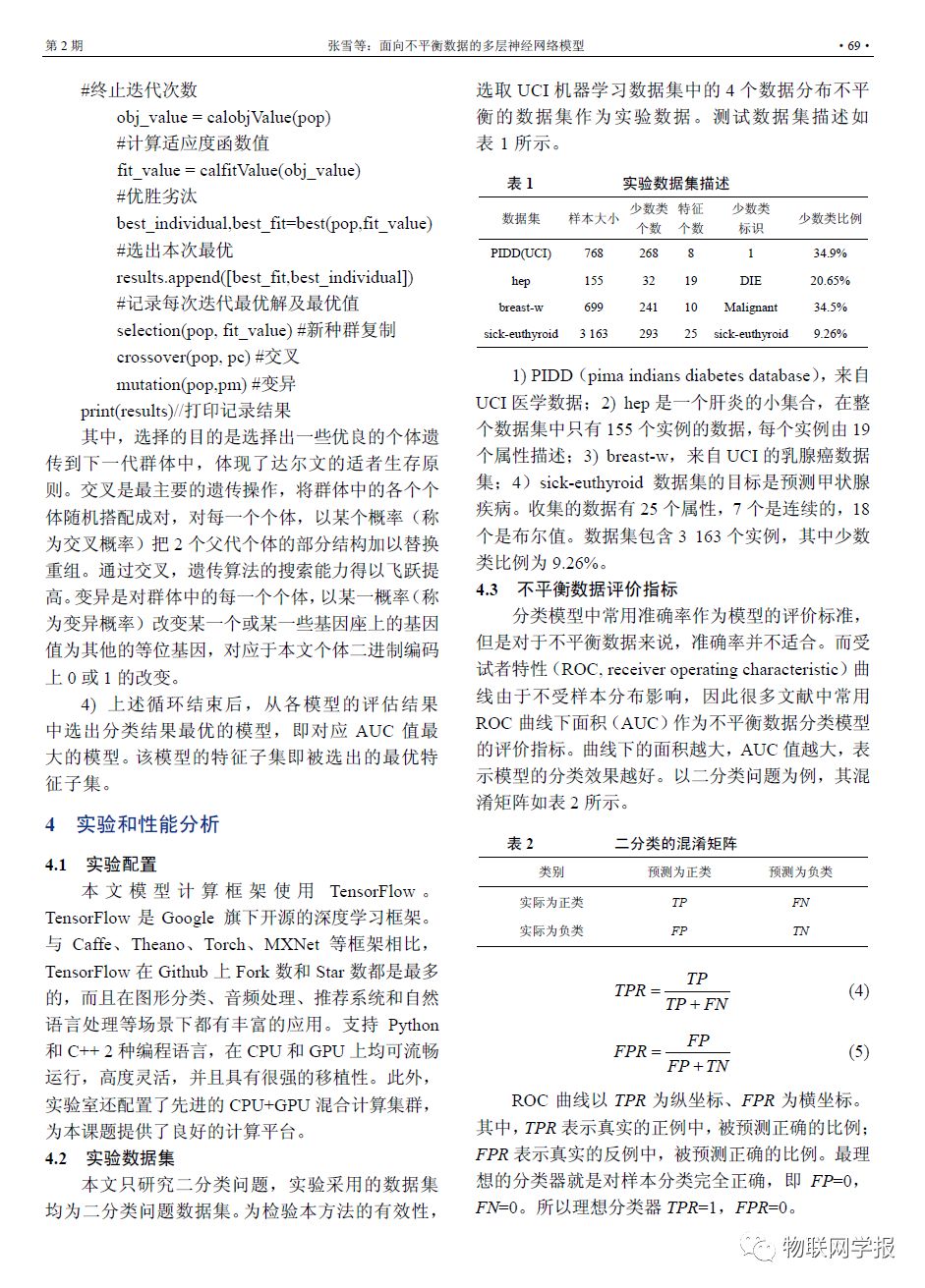 【论文】面向不平衡数据的多层神经网络模型