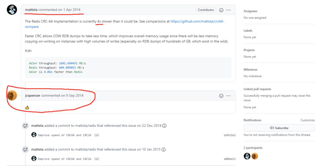 Redis 作者 Antirez 与 Contributor Mattsta 之间关于 CRC 的 Battle！
