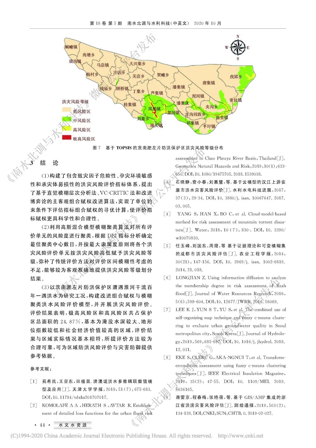 组合赋权－模糊聚类算法的改进及其在洪灾风险评价的应用（潘汀超，戚蓝等）