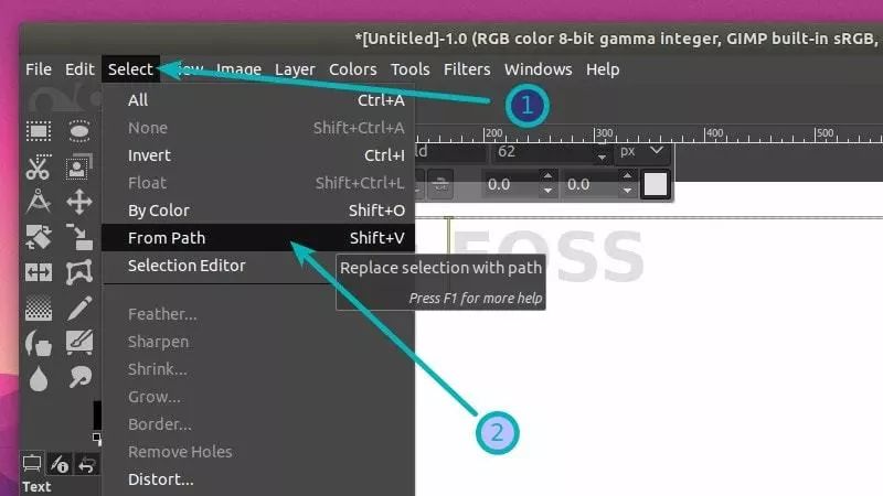 在 GIMP 中如何在文本周围添加边框 | Linux 中国