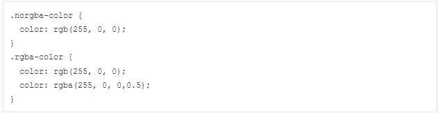 CSS3 透明色 RGBA使用介绍