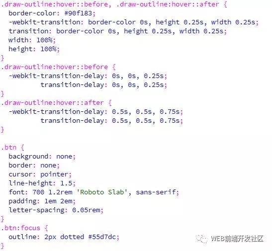 css3实现按钮边框带动画效果