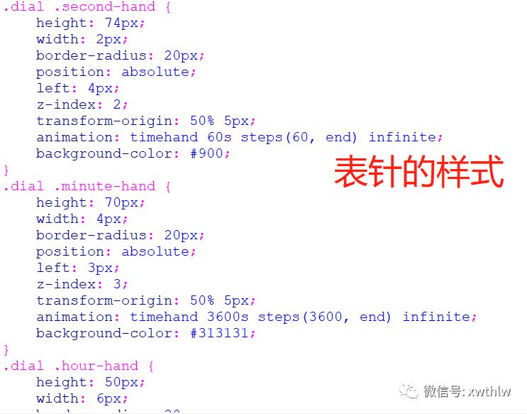 纯css3制作小时钟带摇摆