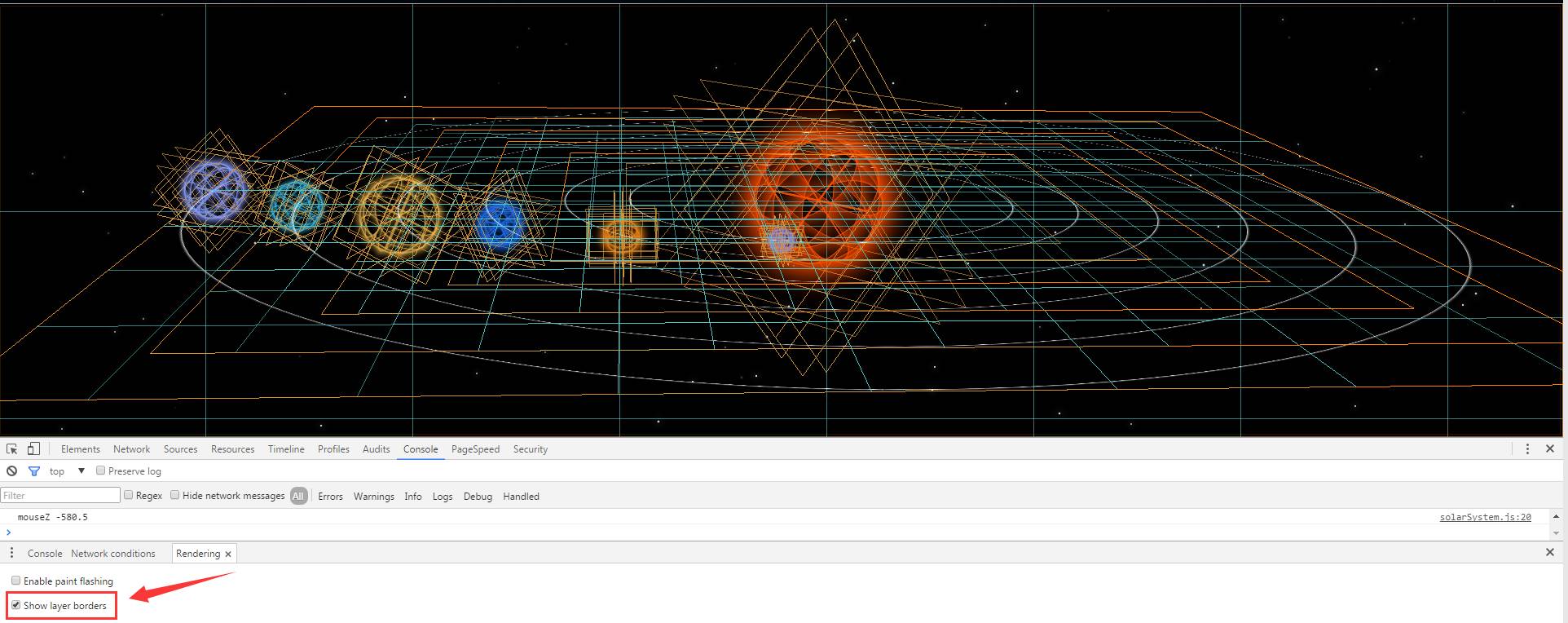 CSS3 3D 行星运转动画 + 浏览器渲染原理