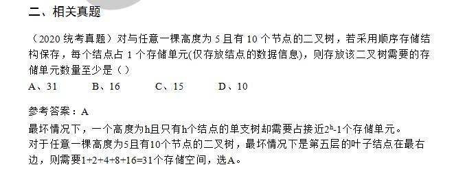 考研计算机 | 数据结构-二叉树的顺序存储试题解析