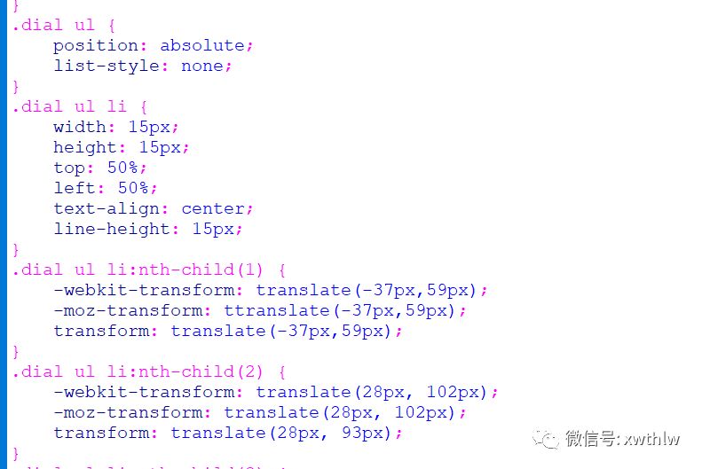 纯css3制作小时钟带摇摆