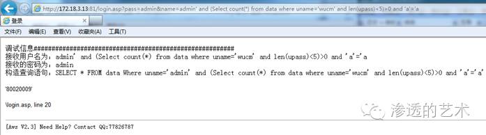 sql注入实例分析